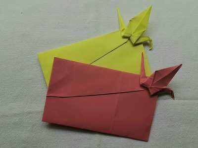 Diy Origami paper envelope. Origami crane envelope. Easy paper envelope