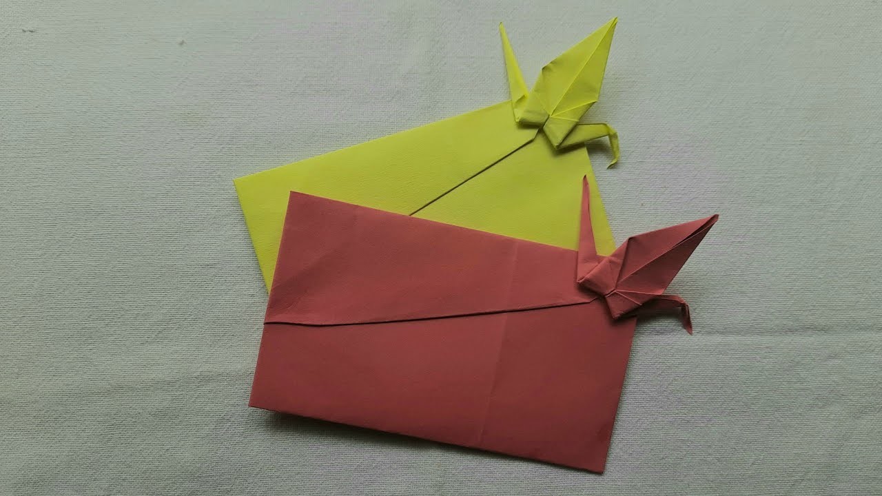 Diy Origami paper envelope. Origami crane envelope. Easy paper envelope