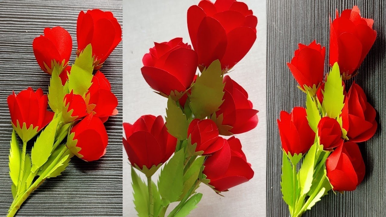 How to make rose flower | paper craft | paper flower | কাগজের ফুল | কাগজের গোলাপ ফুল | flower craft