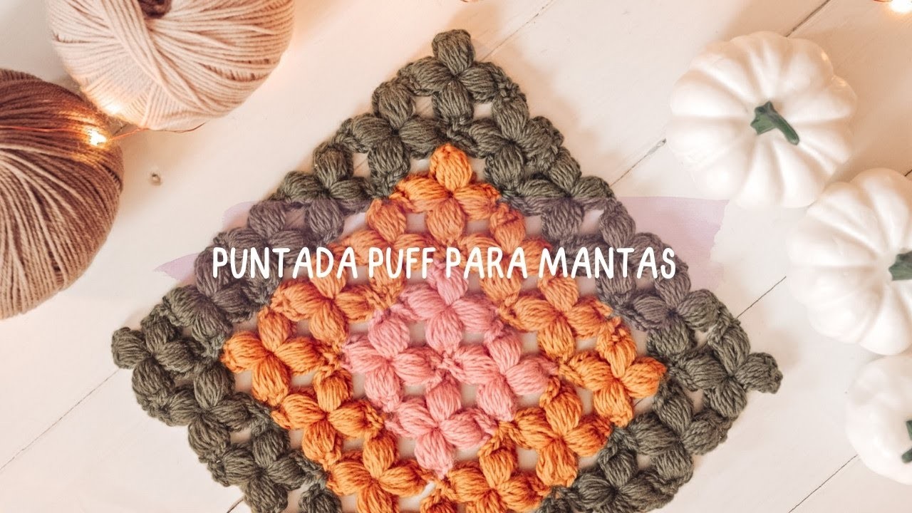 Manta Puff | paso a paso en crochet |