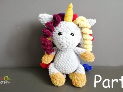 Szydełkowy jednorożec.Crochet unicorn part 4