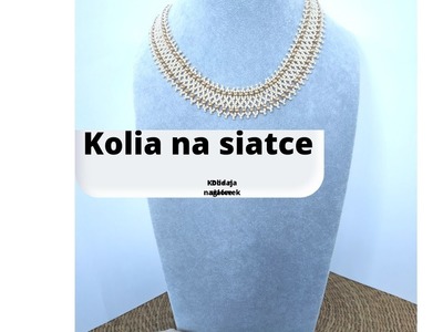 DIY Tutorial Jak zrobić kolię na koralikowej siatce  #diy  #koralikowapasjazlena   #beadednecklace