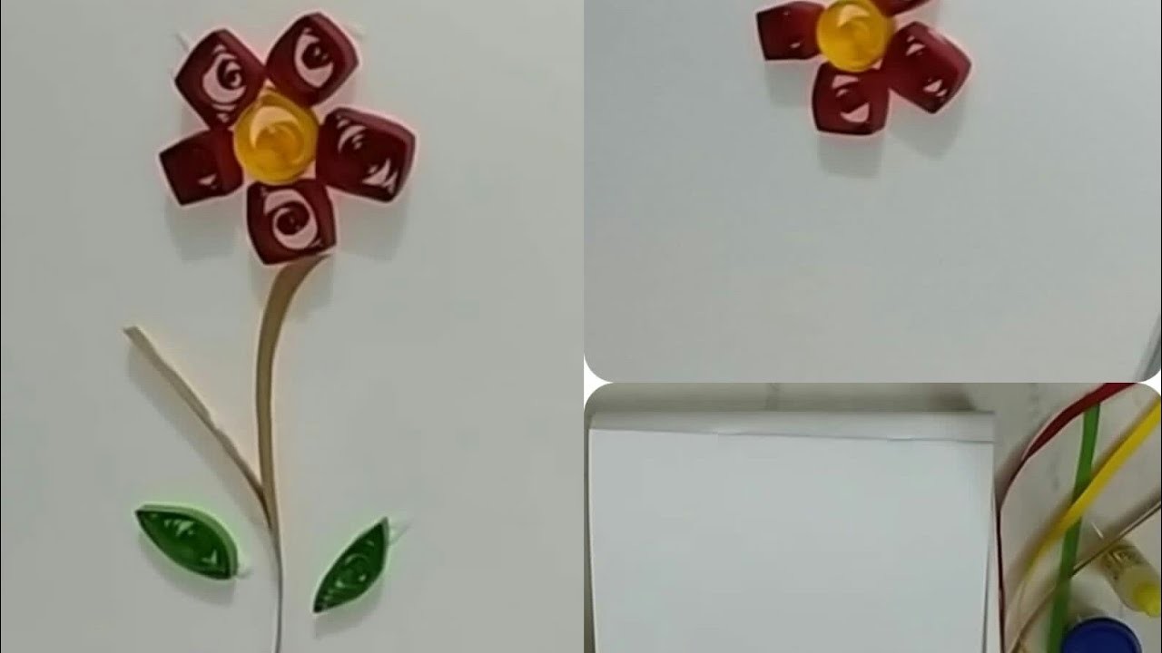Flower with quilling paper.