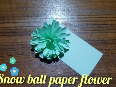 রঙ্গিন কাগজের ফুল - How To Make Snowball Flower - Craft Tutorial | Handmade Paper Flower