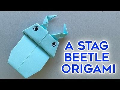 A stag Beetle Origami