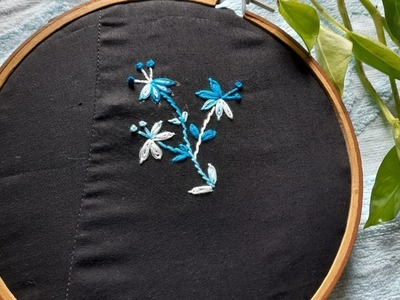 Hand Embroidery : Lazy Daisy stitch | Lazy Daisy flower tutorial | লেজি ডেইজি সেলাই |