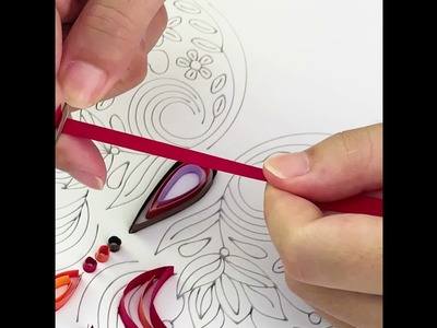 Paper quilling filigree painting-melodynecklace