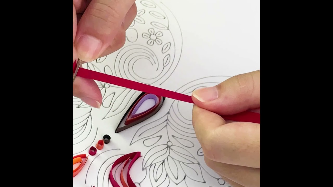 Paper quilling filigree painting-melodynecklace
