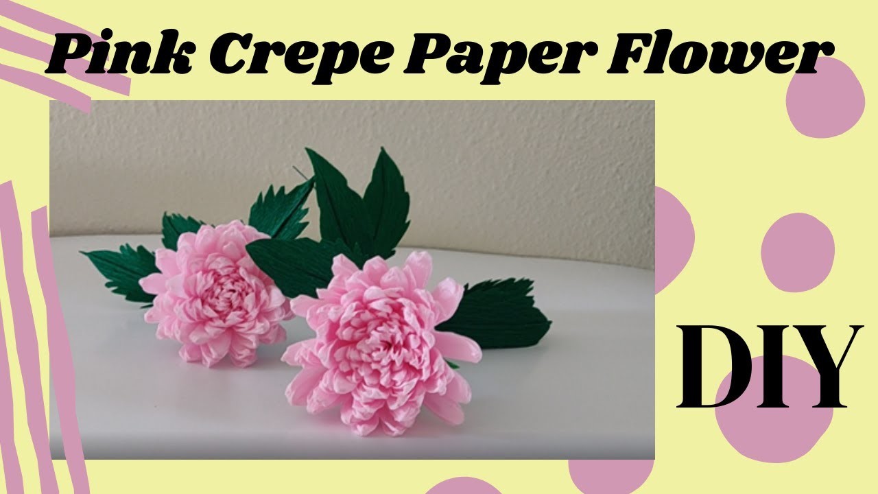 Pink Crepe Paper Flower