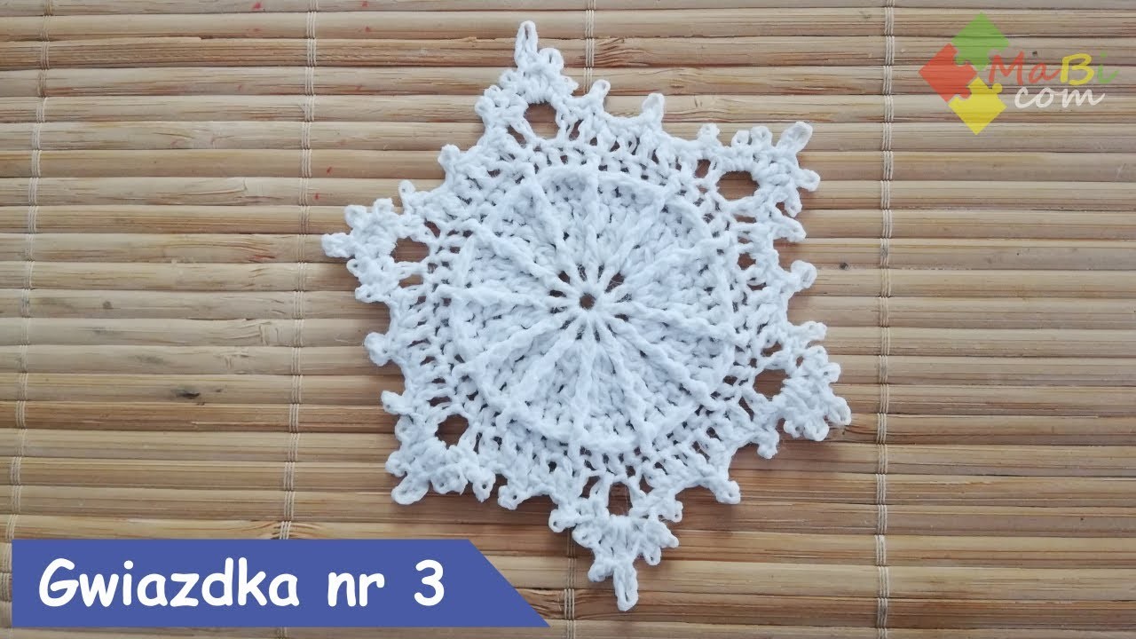 Szydełkowa gwiazdka nr 3. Crochet snowflake 3