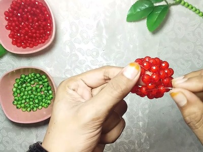 পুতির টিউলিপ ফুল তৈরি.How to make beaded tulip flower. Beaded Flowers. SR Handicraft