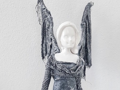 Angel, anioł - rzeźba metodą utwardzania tkanin DIY tutorial
