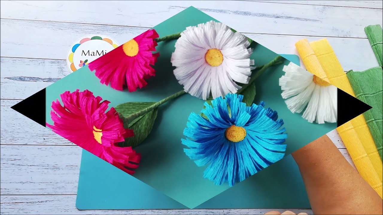 JAK ZROBIĆ ŁATWY KWIATEK Z KREPINY | HOW TO MAKE EASY CREPE PAPER FLOWER