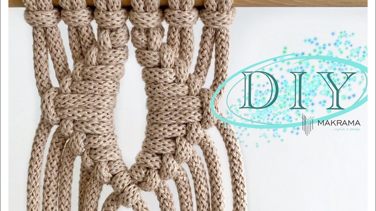DIY Macrame weave, splot makrama, węzeł