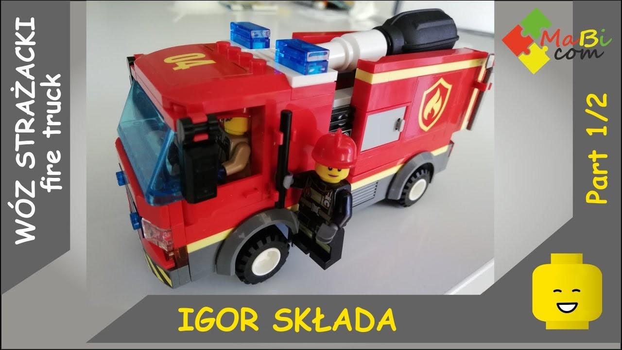 Igor składa - wóz strażacki. fire truck