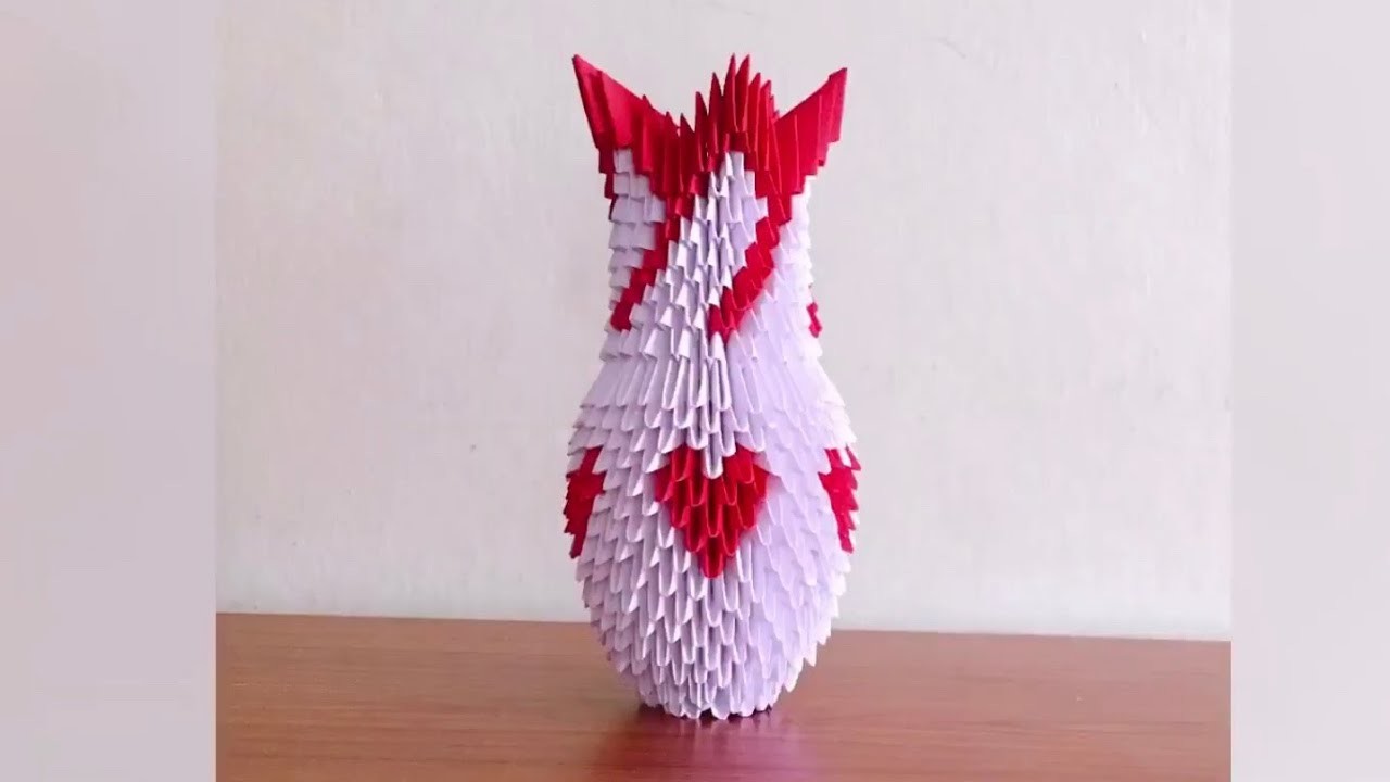 Origami 3D Flower Vase || Dev's Creative