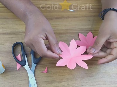 Paper flower | diy home decoration | paper craft | wall hanging craft idea|paper wallmate,কাগজের ফুল