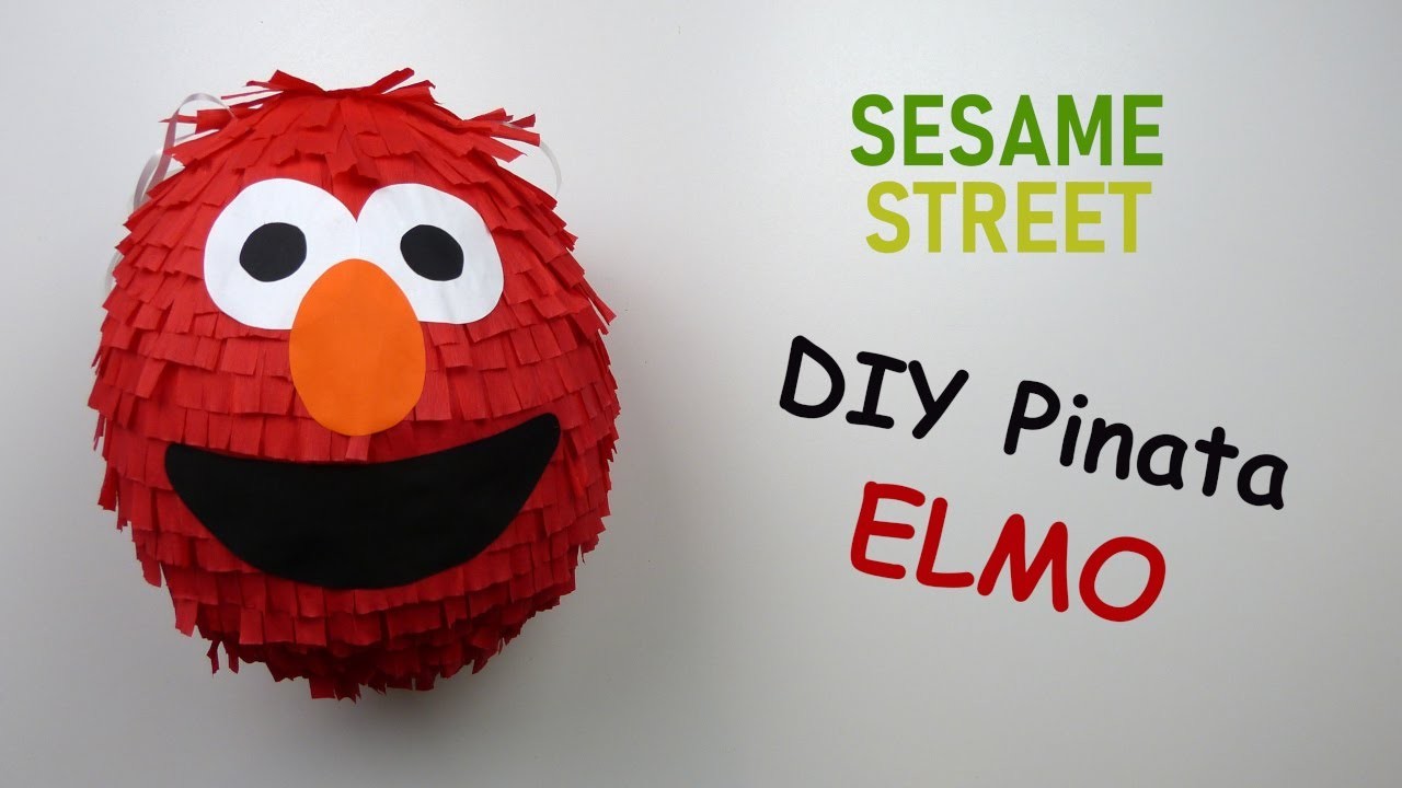 Sesame Street Elmo Pinata. DIY Pinata