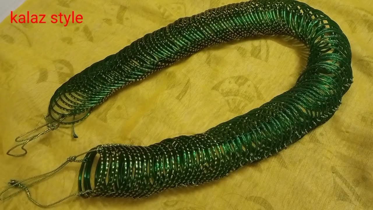 BANGLE GARLAND | வளையல் மாலை செய்வது எப்படி | ಾಜಿನ ಮಾಲೆ