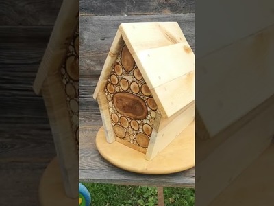 Domek dla ptaków budka lęgowa pomysł na prezent do ogrodu rękodzieło DIY woodwork ogród dekoracja