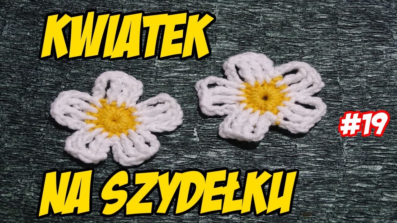 Kwiatek Na Szydelku (2) tutorial, #crochet #flower , krok po kroku #DIY #19