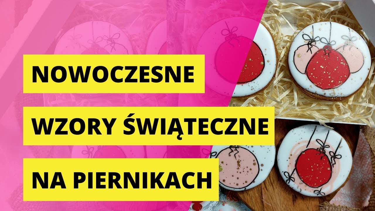 Nowoczesne wzory świąteczne na piernikach