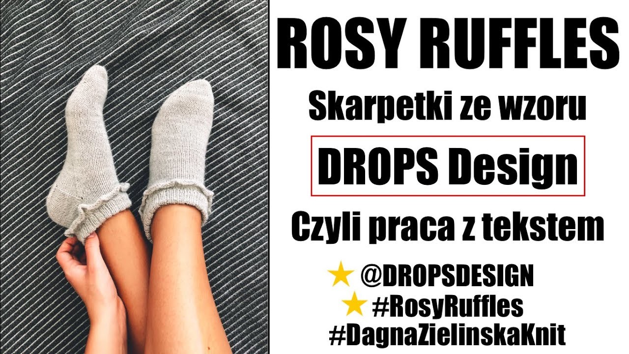 Rosy Ruffles. Praca ze wzorem z Drops Design.
