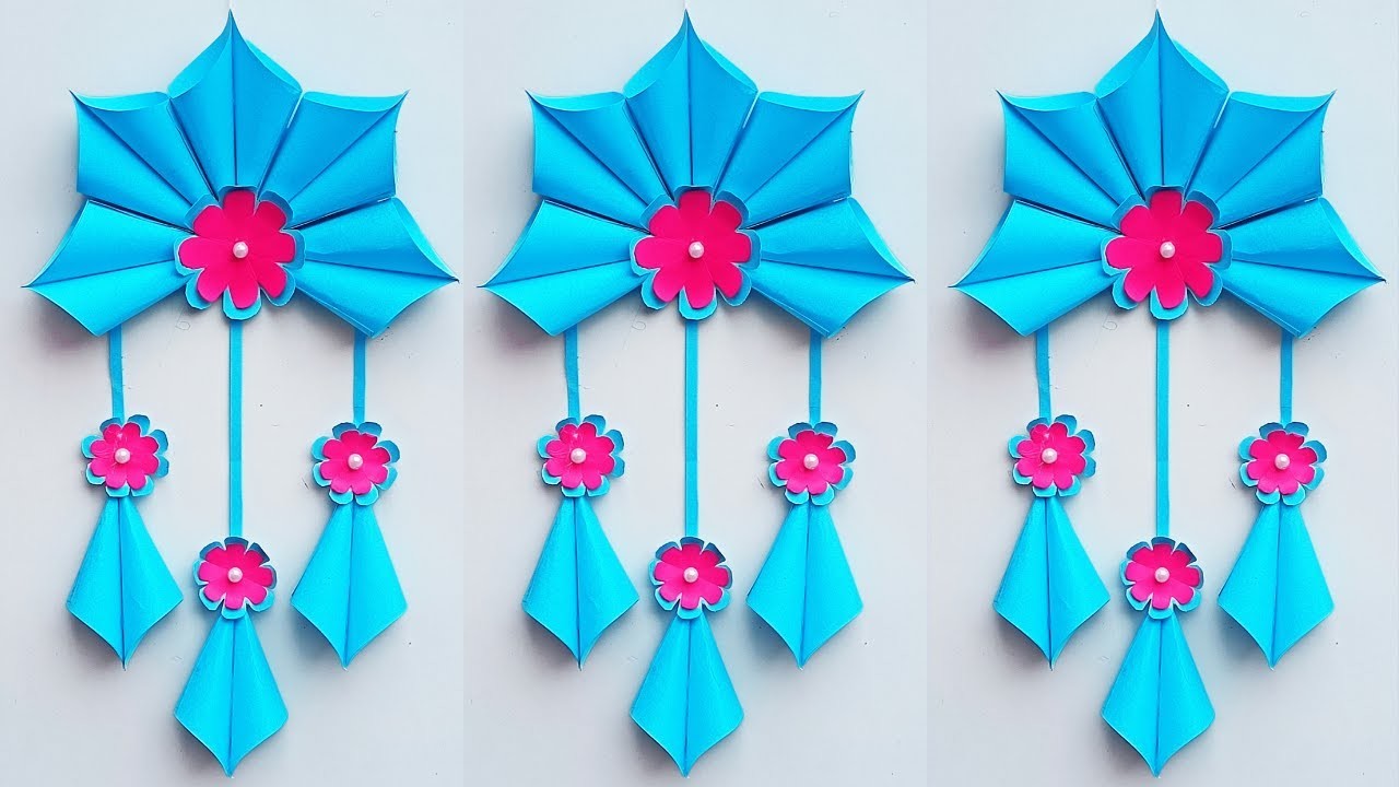 Wallmate.Paper Flower Wallmate. কাগজের ফুল. wall hanging craft idea paper flower.door hanging