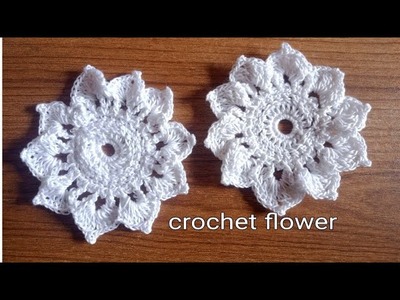 63. How to make crochet flower. কুশিকাটার ফুল।#crochet_Flower