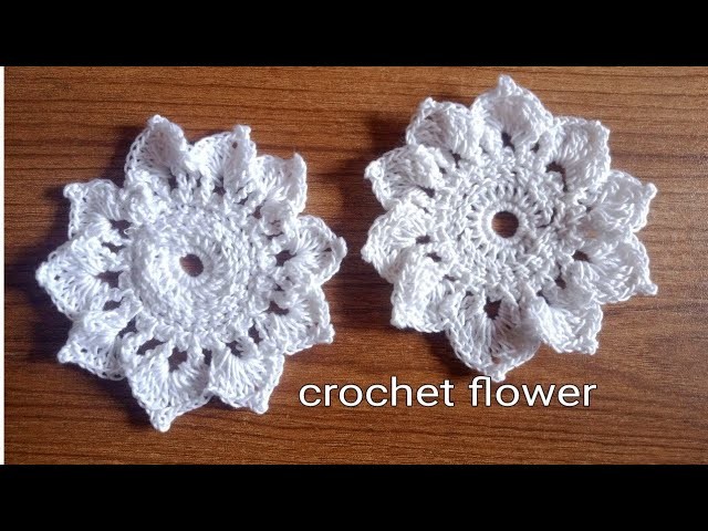 63. How to make crochet flower. কুশিকাটার ফুল।#crochet_Flower