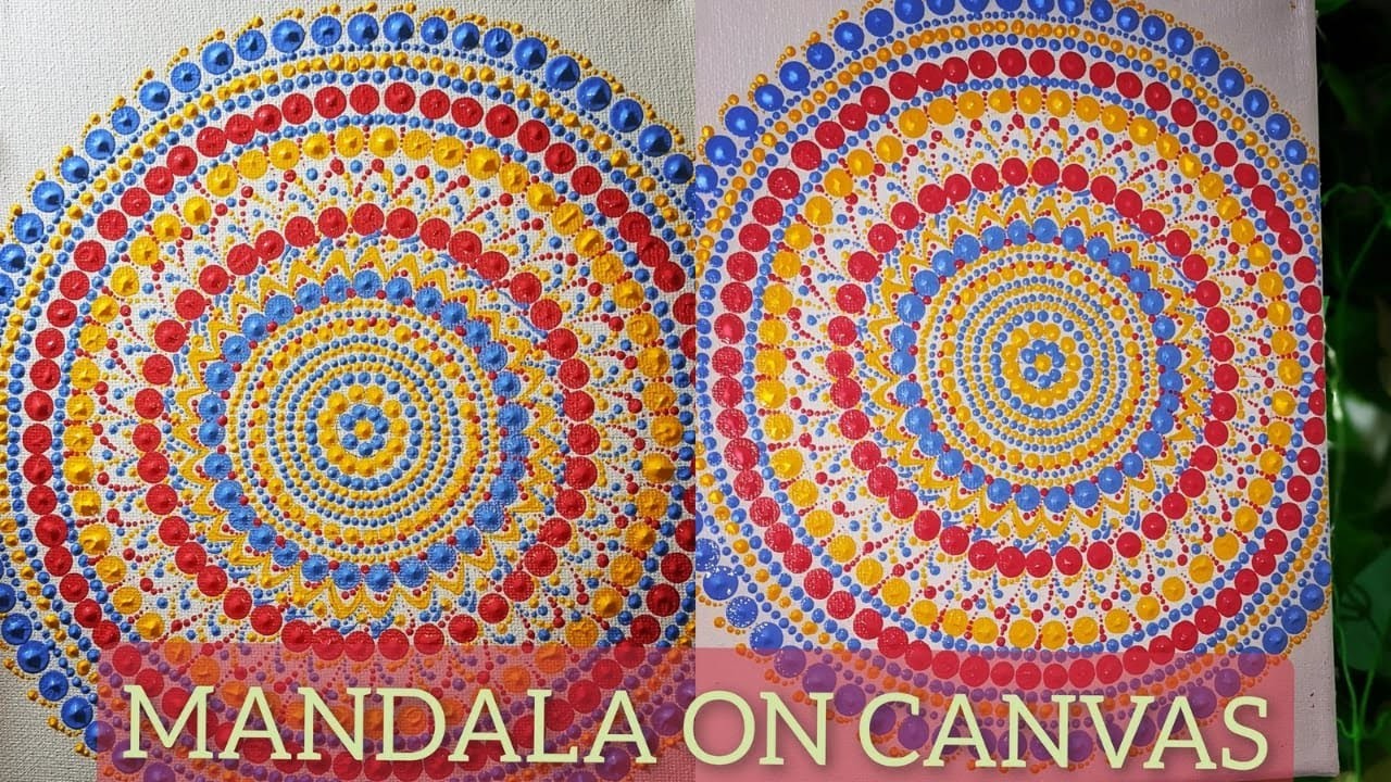 Handmade Mandala Canvas|Mandala 2021|Mandala Dot Painting|New Mandala 2021