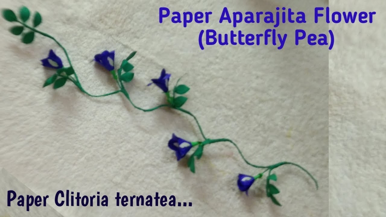 Paper Aparajita Flower. Diy Paper Clitoria ternatea || Dayita's Craft #shorts