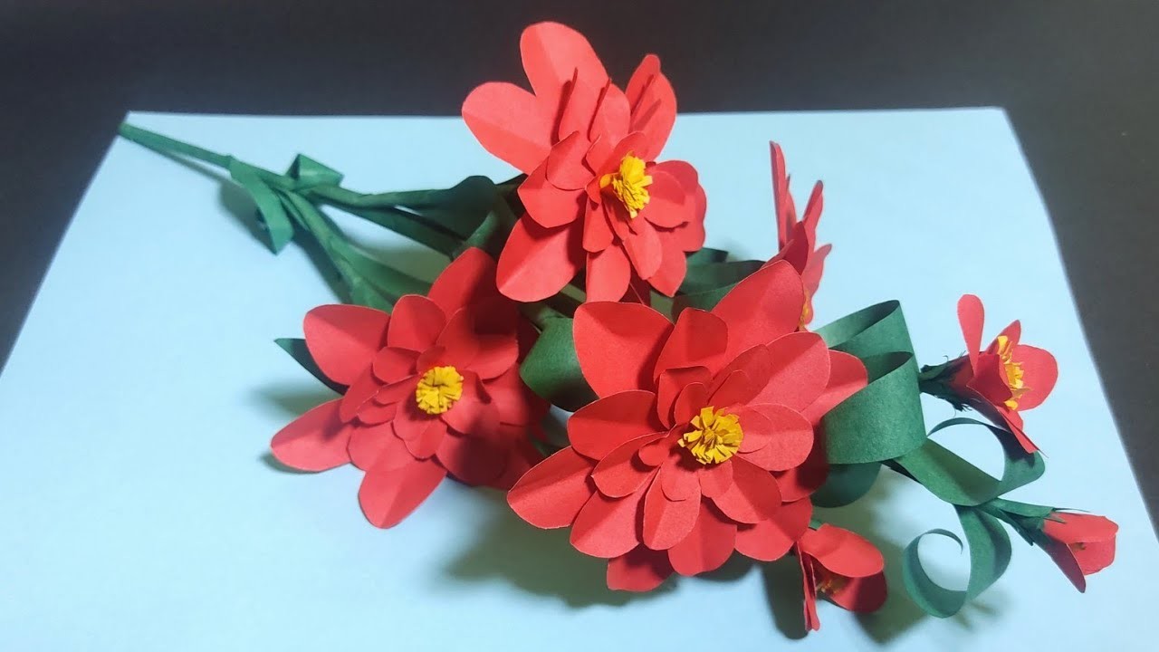 Paper flowers. Easy Paper Flowers. DIY paper flower #craftzgallery