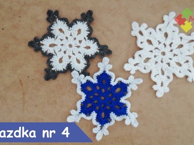 Szydełkowa gwiazdka nr 4. Crochet snowflake 4