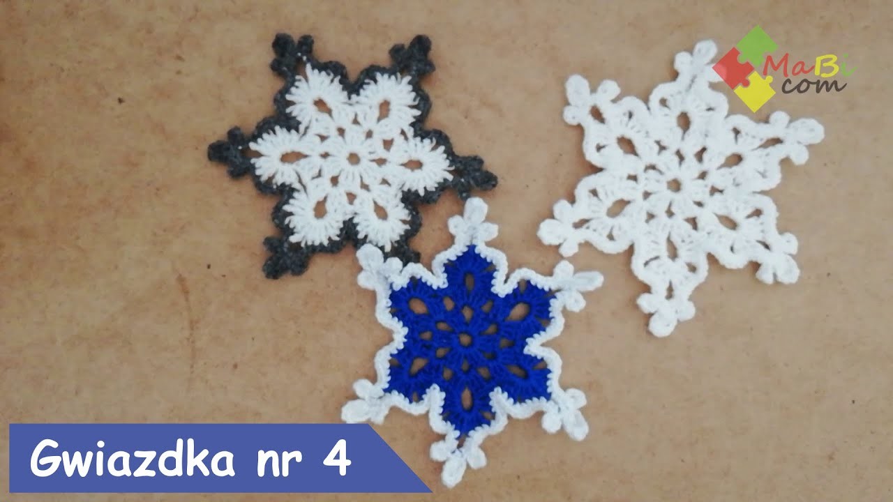 Szydełkowa gwiazdka nr 4. Crochet snowflake 4