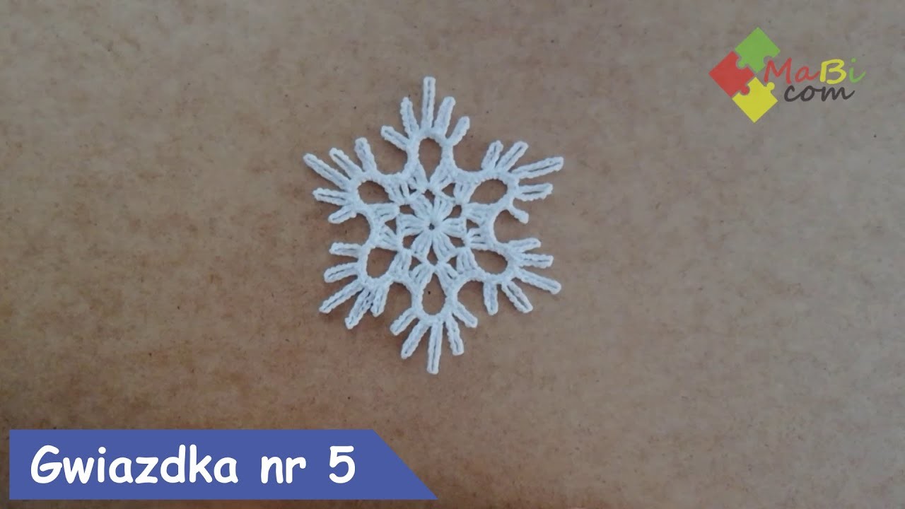 Szydełkowa gwiazdka nr 5. Crochet snowflake 5