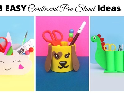 3 Cardboard Pen Stand Organizer Ideas