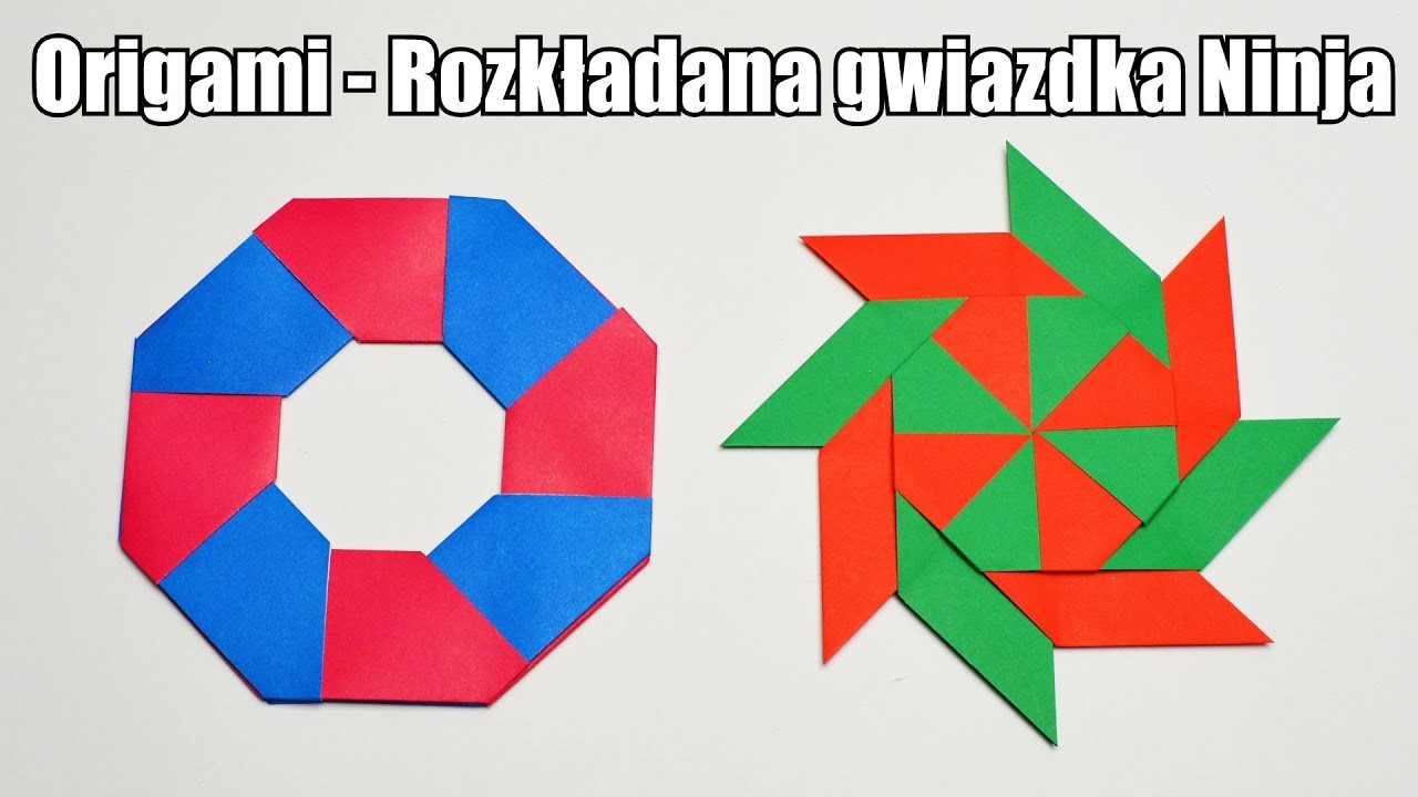 Origami - Rozkładana gwiazdka Ninja