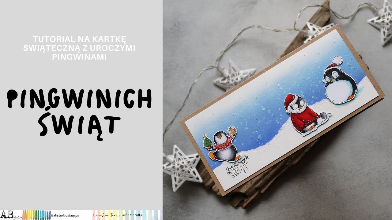Pingwinich Świąt- inspiracja świąteczna przygotowana dla A.B.Studio