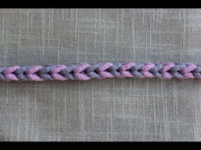 Sznurek na szydełku 2 kolory crochet cord 2 colors