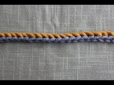 Sznurek na szydełku dwa kolory sposób 2. crochet cord two colors