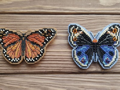 Бабочки "Blue Pansy Butterfly" и "Monarch Butterfly" от Mill Hill
