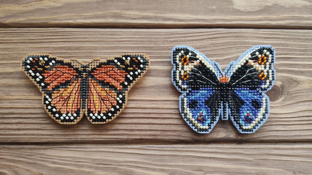 Бабочки "Blue Pansy Butterfly" и "Monarch Butterfly" от Mill Hill