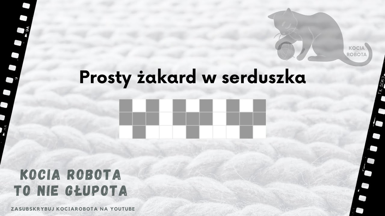 Prosty żakard w serduszka ❤