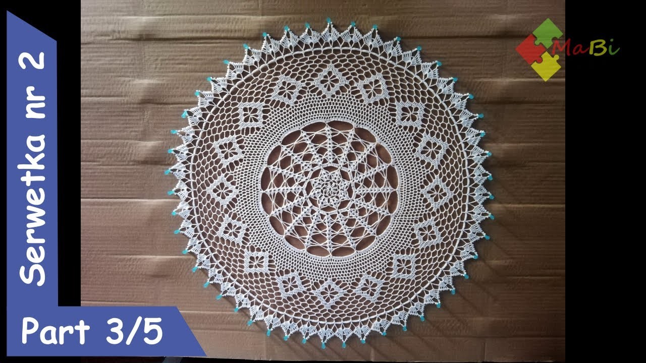 Serwetka nr 2 rząd 19-27. łapacz snów. Crotchet doily round 19-27