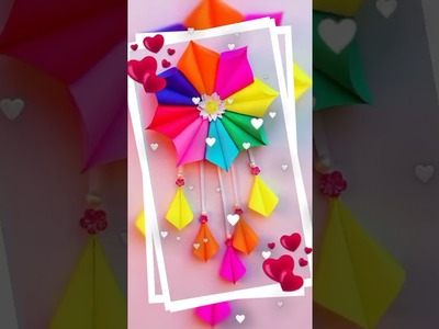 Wallmate.Paper Flower Wallmate. কাগজের ফুল. wall hanging craft idea paper flower.door hanging