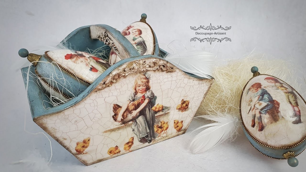 Decoupage # basket decorated in vintage style  #itdcollection  #pentart         # DIY tutorial. 