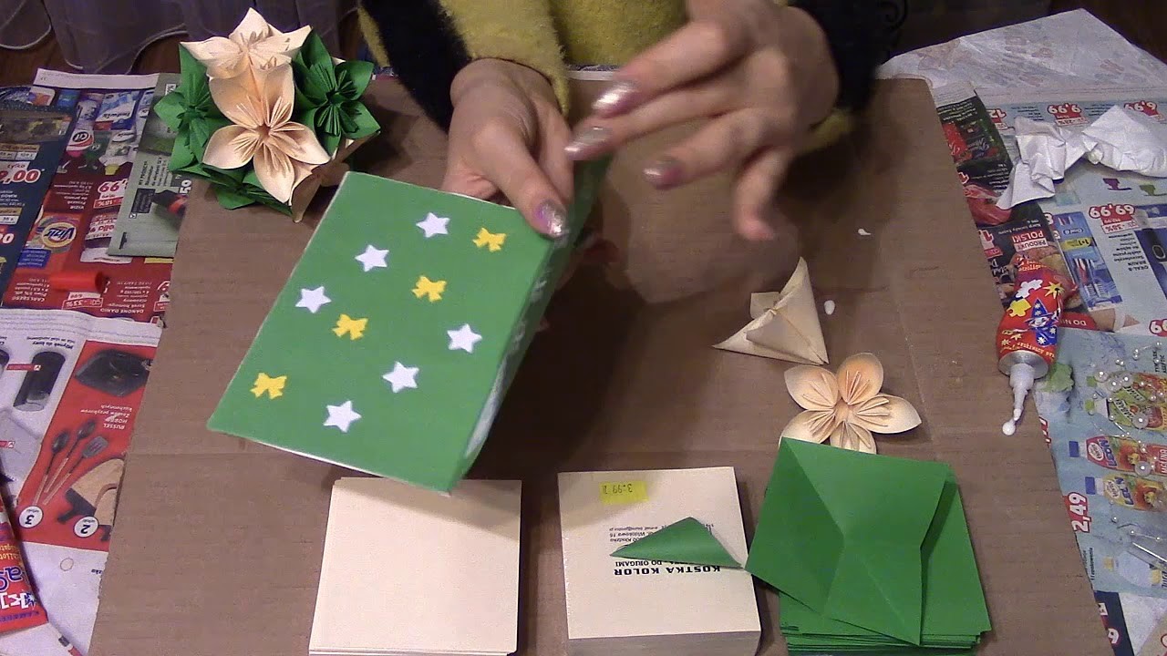 Jak zrobic orygami z papieru, kwiaty z papieru