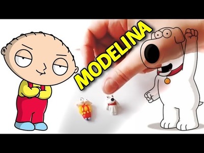 Kolczyki z Modeliny Stewie and Brian Griffin Bajka Family Guy - Polymer Clay Earrings