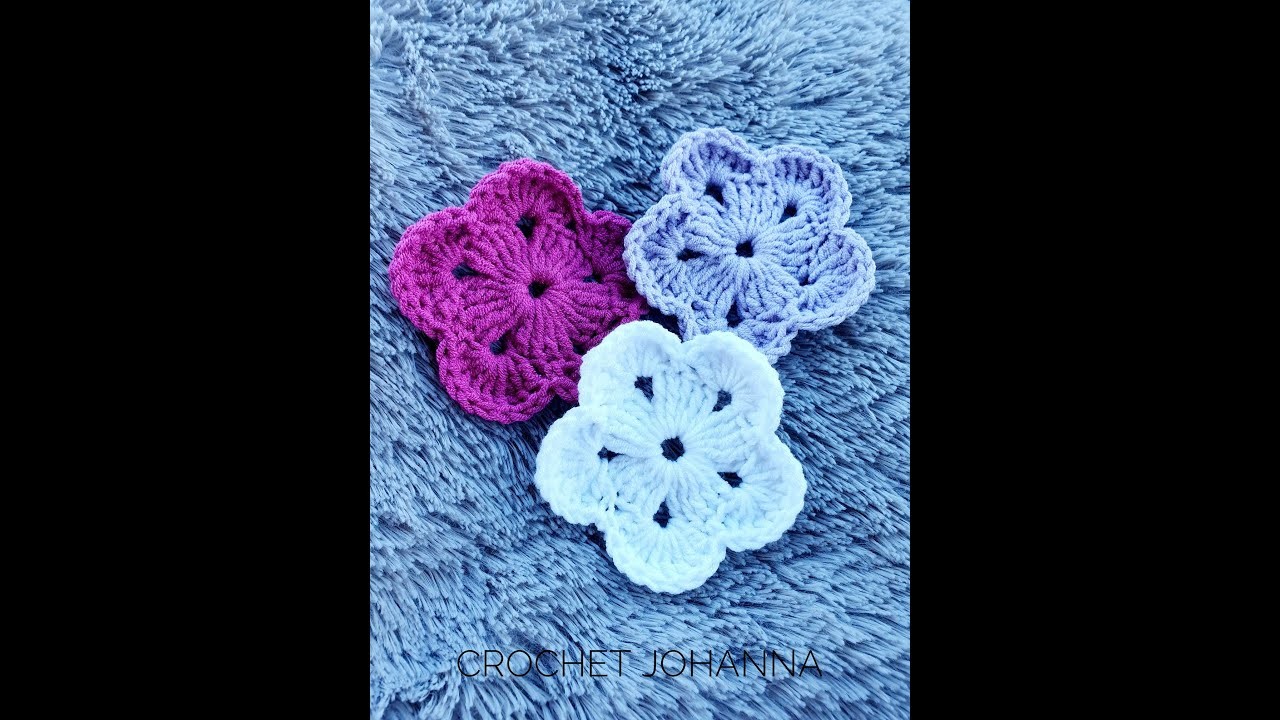 Kwiatek na szydełku - Crochet flower, simply and fast